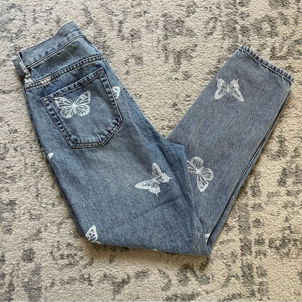 PacSun Butterfly Denim Ultra High Rise Slim Jeans